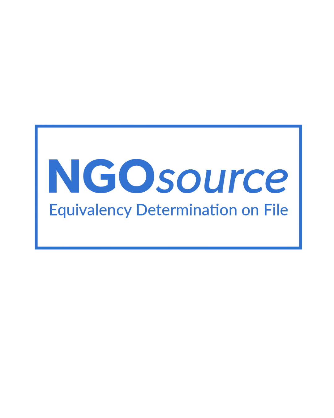 NGOsource Equivalency Determination on File